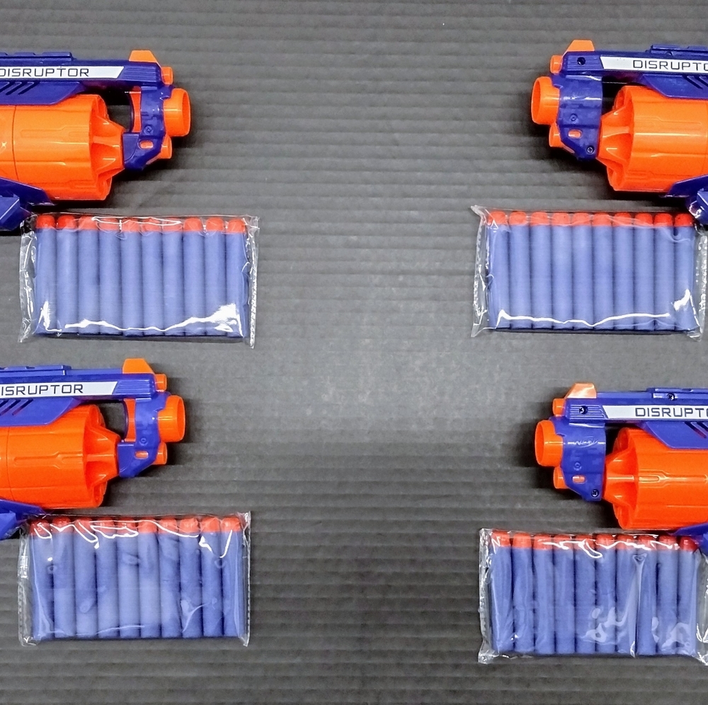 Nerf Disruptor 2v2 Party Pack with 40 New Darts!| 4 Blasters!| Fast Shipping!